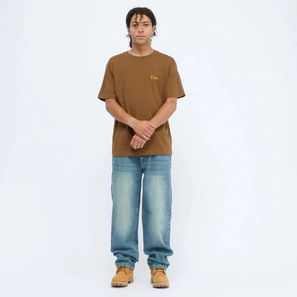Dime MTL | Small Logo Tee Dark Brown