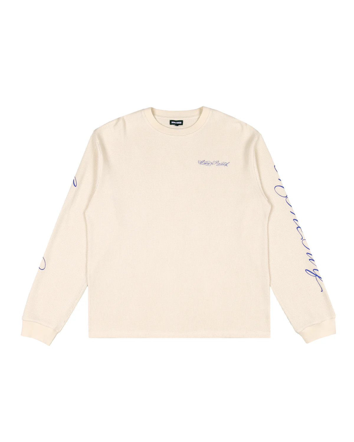 Born X Raised Fine Line Thermal Shirt - Cream