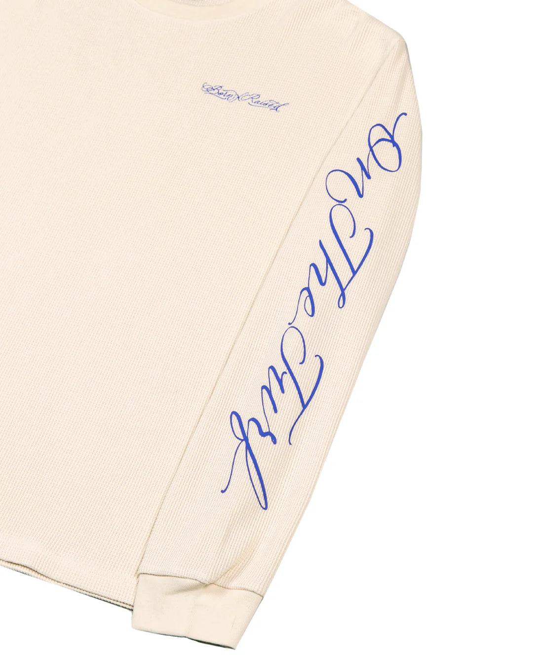 Born X Raised Fine Line Thermal Shirt - Cream