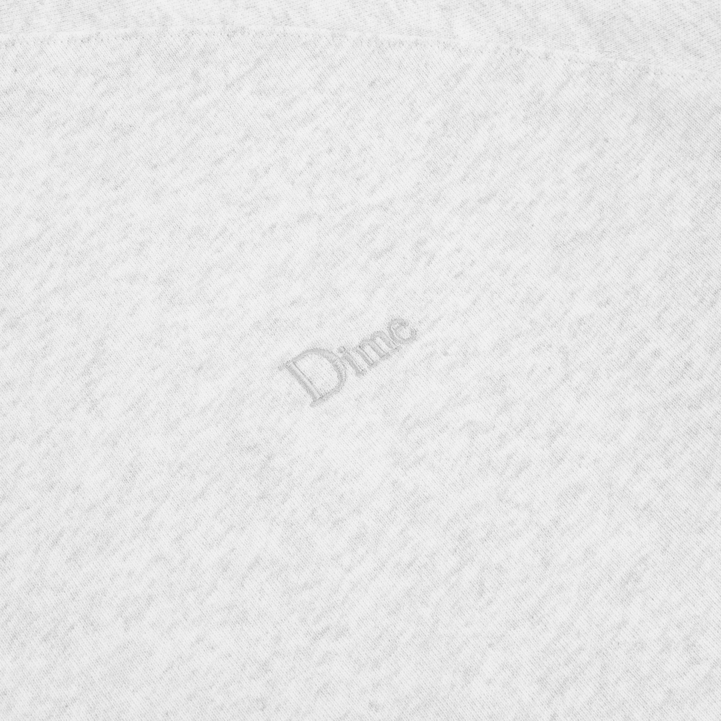 Dime MTL Classic Small Logo Zip Hoodie Ash — detail