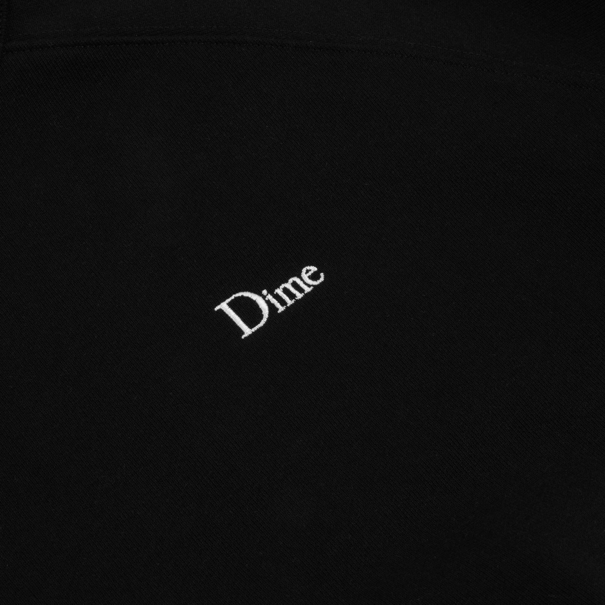 Dime MTL Classic Small Logo Zip Hoodie Black — detail