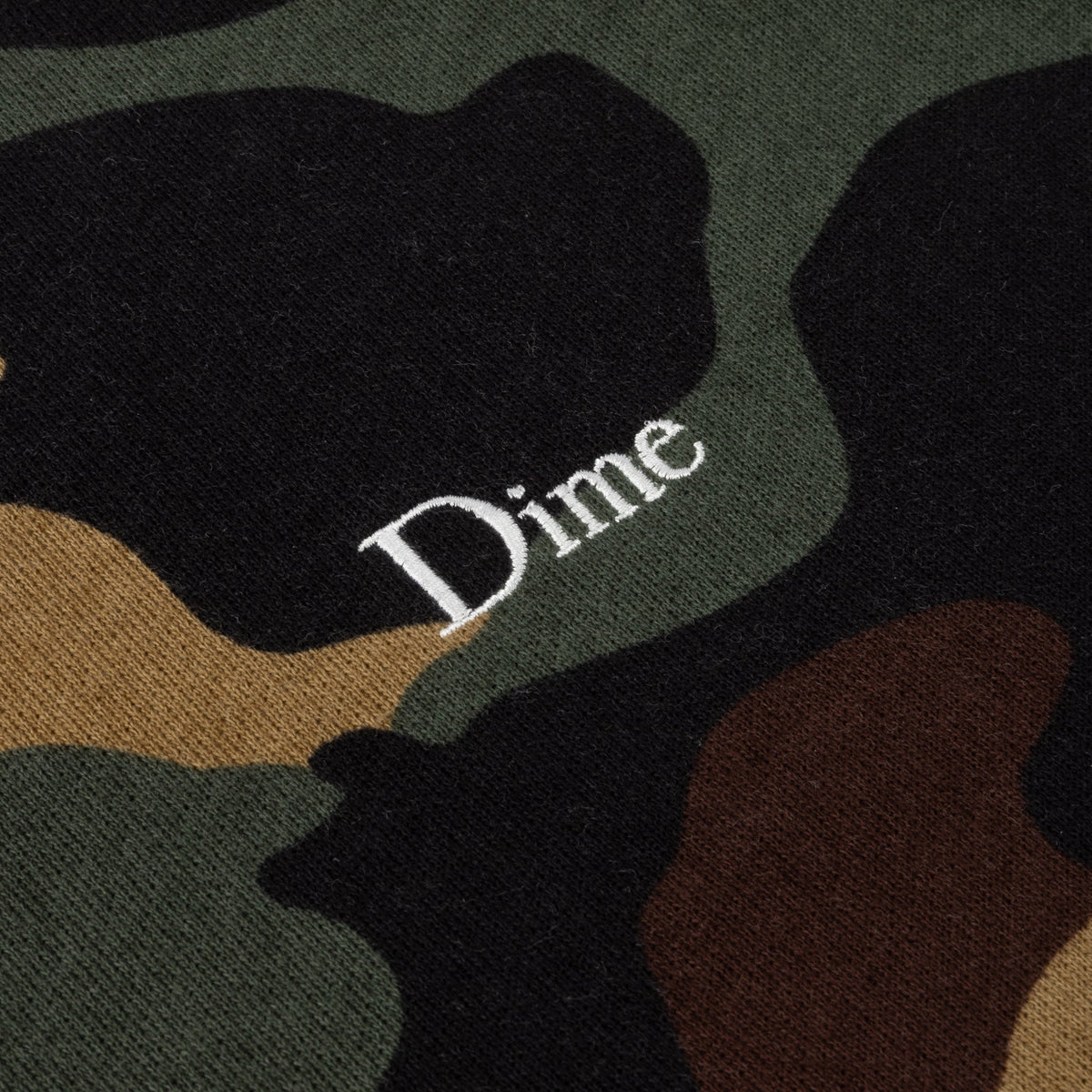 Dime MTL Classic Logo Crewneck Dark Camo — detail