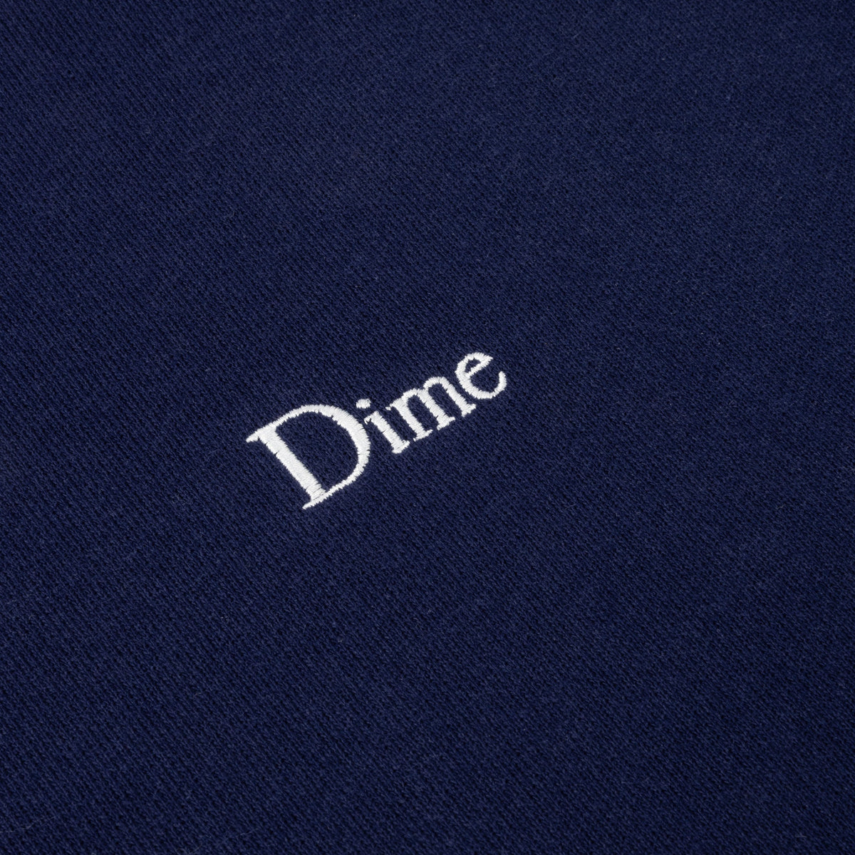 Dime MTL Classic Logo Zip Hoodie Navy — detail