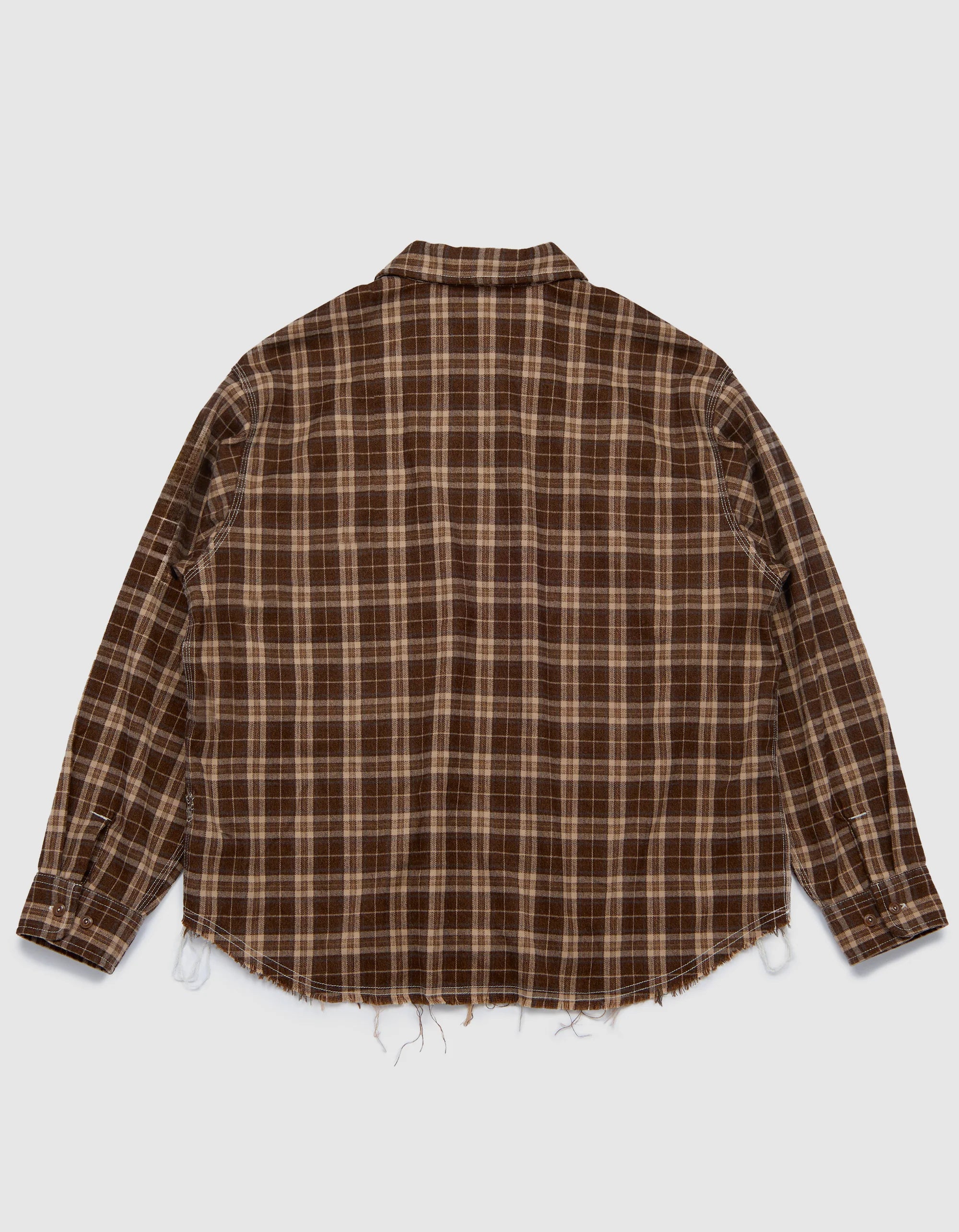 Victoria HK Plaid Zip Shirt – Brown