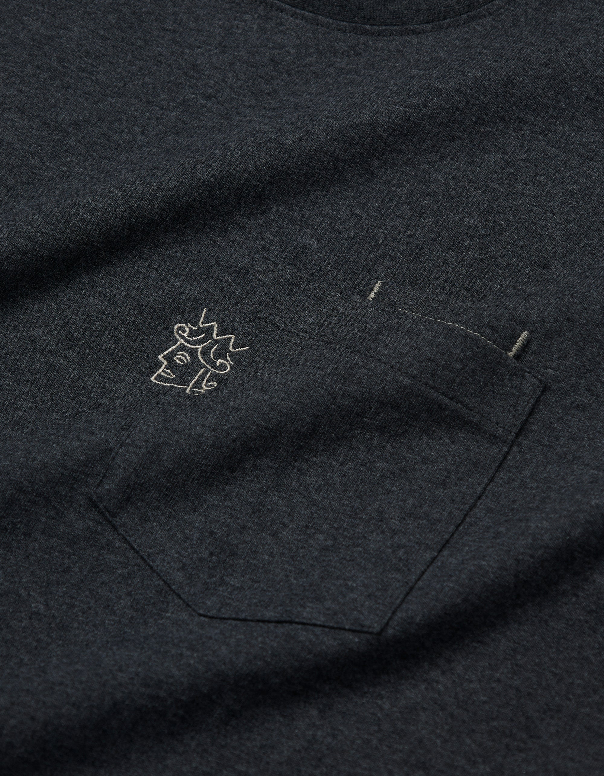 Victoria HK Double Pocket L/S Tee – Charcoal