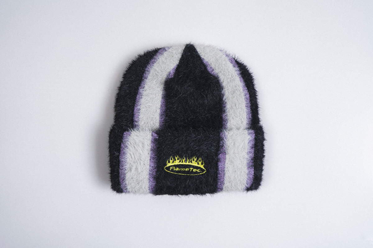 Corduroy Flametech Mohair Beanie in Black