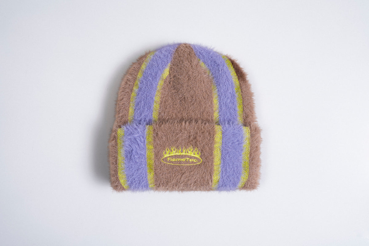 Corduroy Flametech Mohair Beanie in Brown