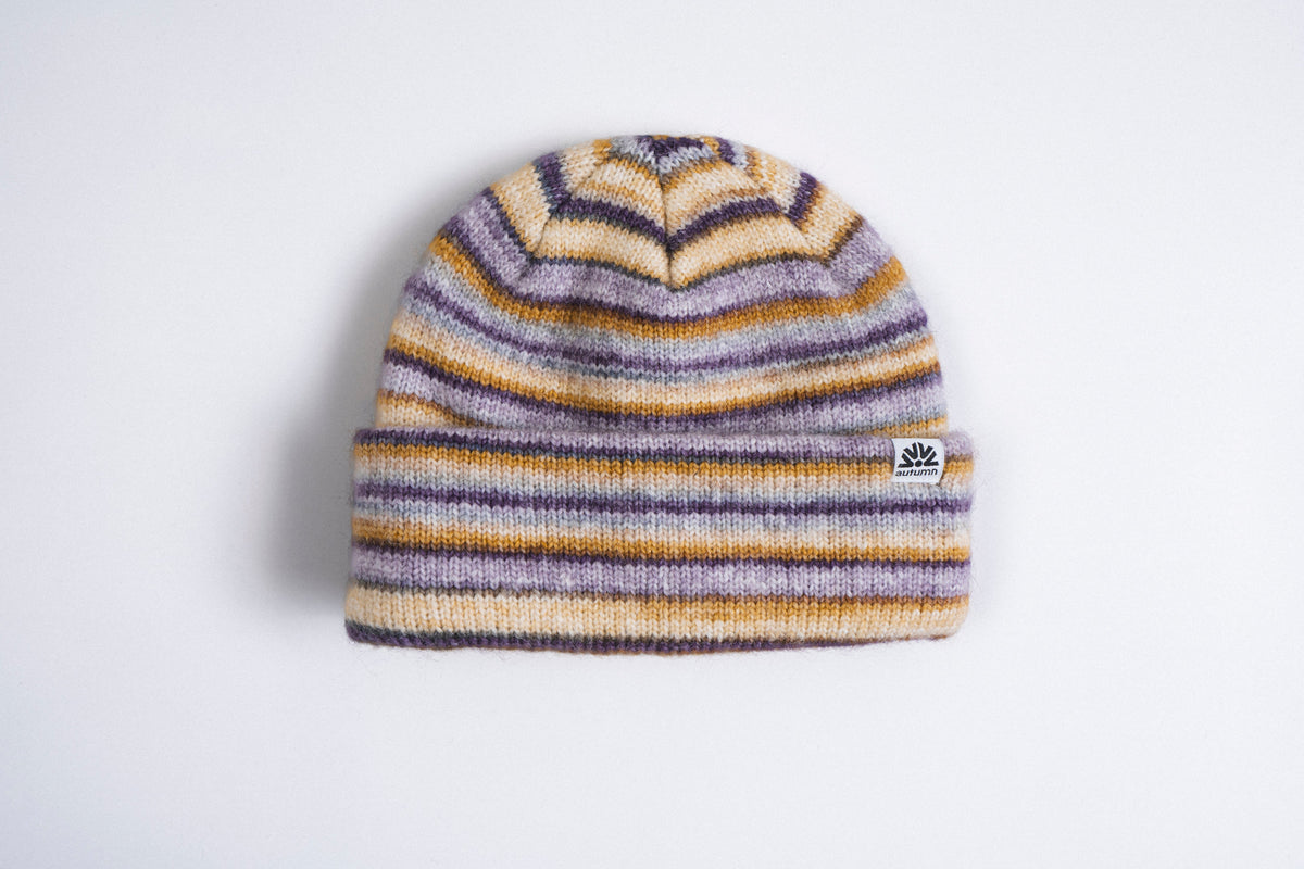 Autumn Fuzz Beanie in Plum
