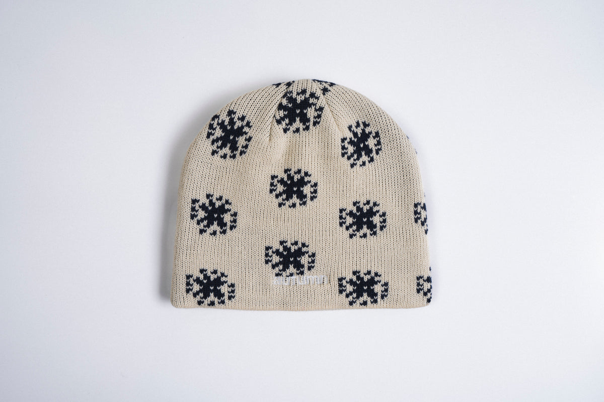 Autumn Glyphs Beanie in Shell