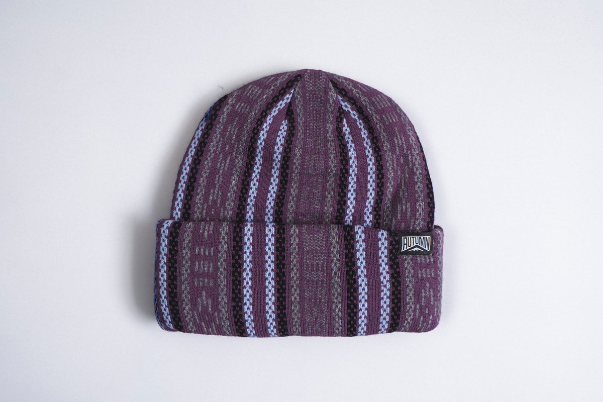 Autumn Knapsack Beanie in Plum