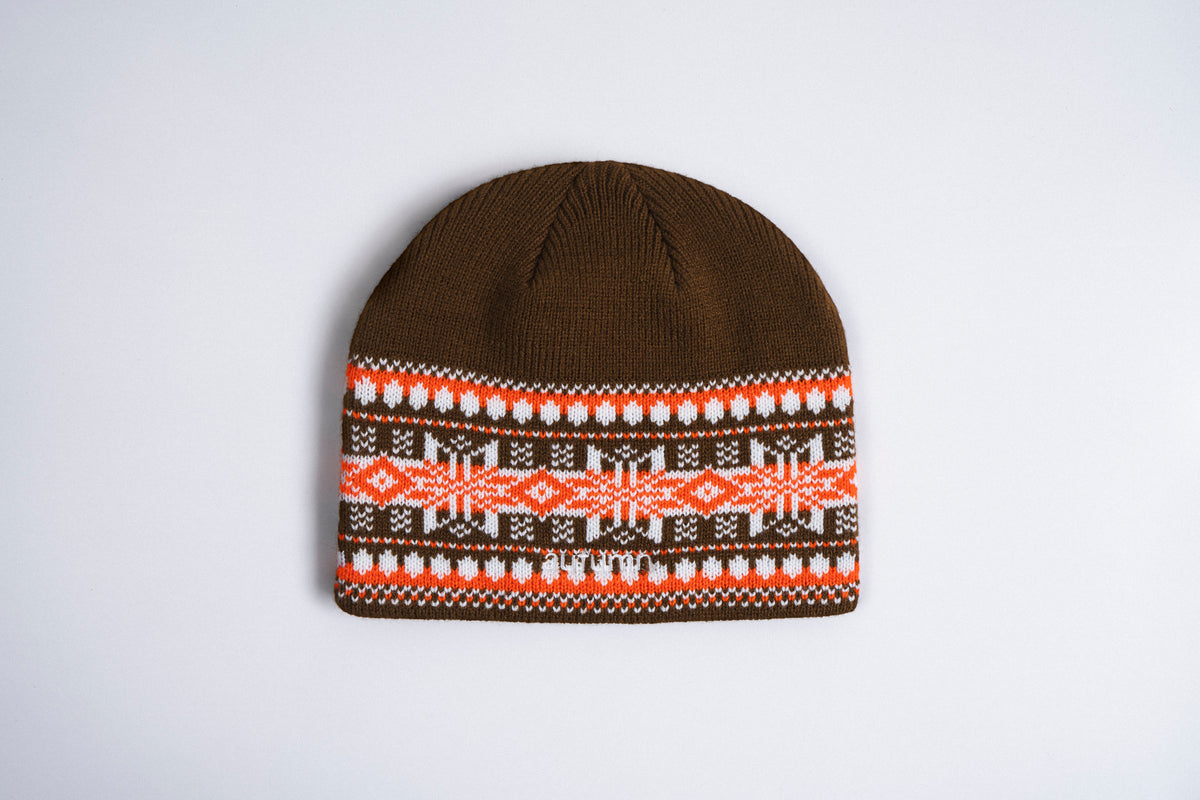 Autumn Warp Beanie in Brown