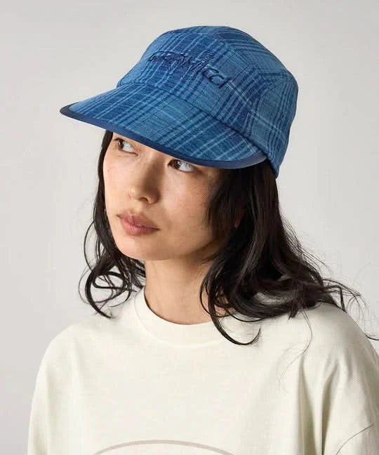 Gramicci Long Bill Cap - Indigo Checkered Plaid