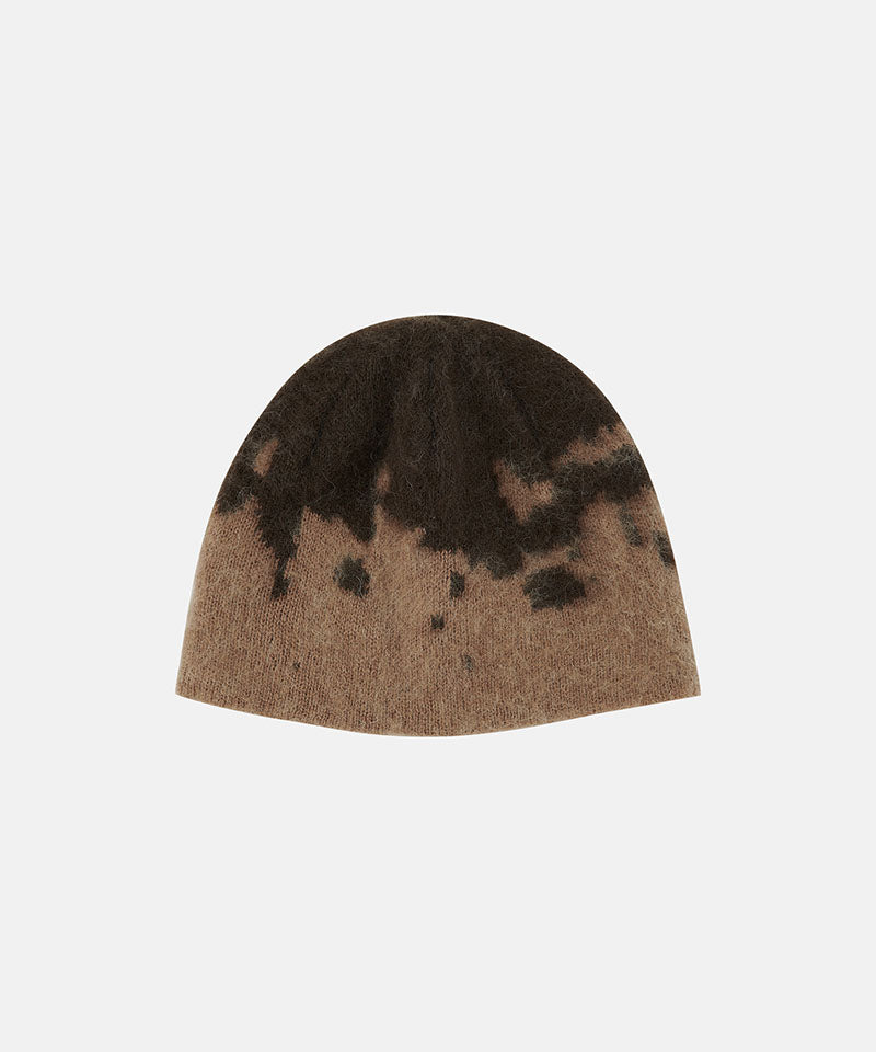 Gramicci Mohair Splatter Beanie in Taupe Splatter, product shot