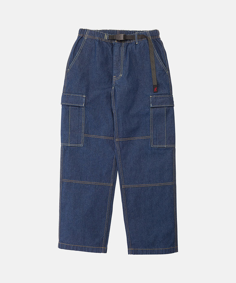 Gramicci Denim Cargo Pant in Rinsed Indigo, product shot