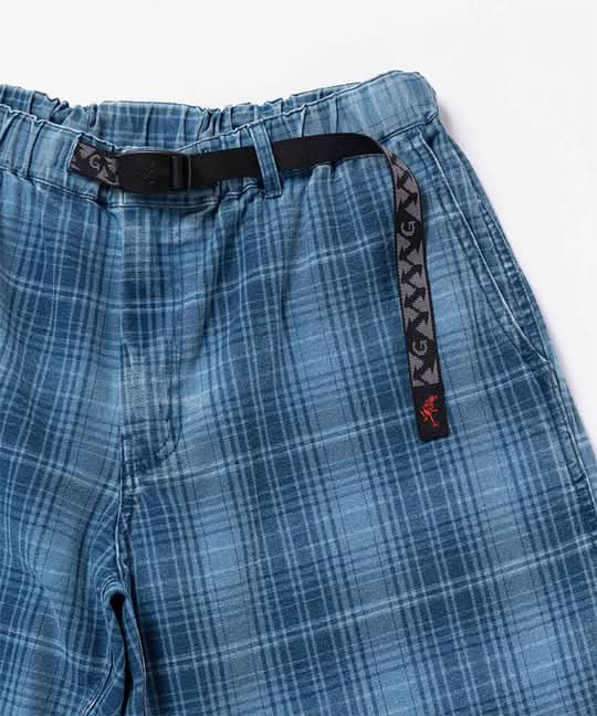 Gramicci Lagoon Short Denim Plaid - Indigo