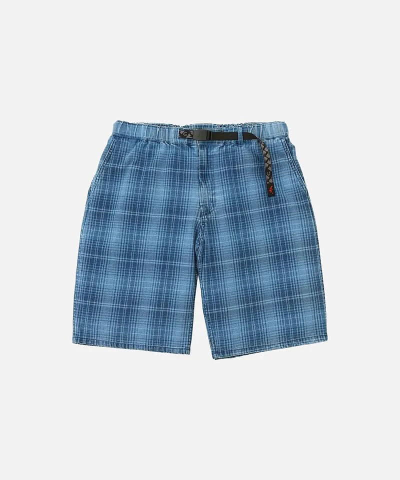 Gramicci Lagoon Short Denim Plaid - Indigo