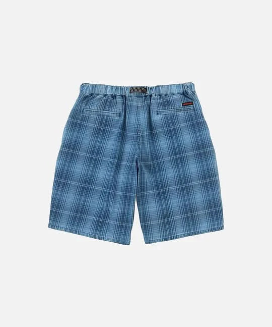 Gramicci Lagoon Short Denim Plaid - Indigo
