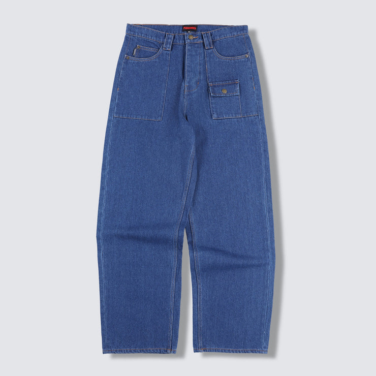 Pleasures | Grind Baggy Jeans Indigo