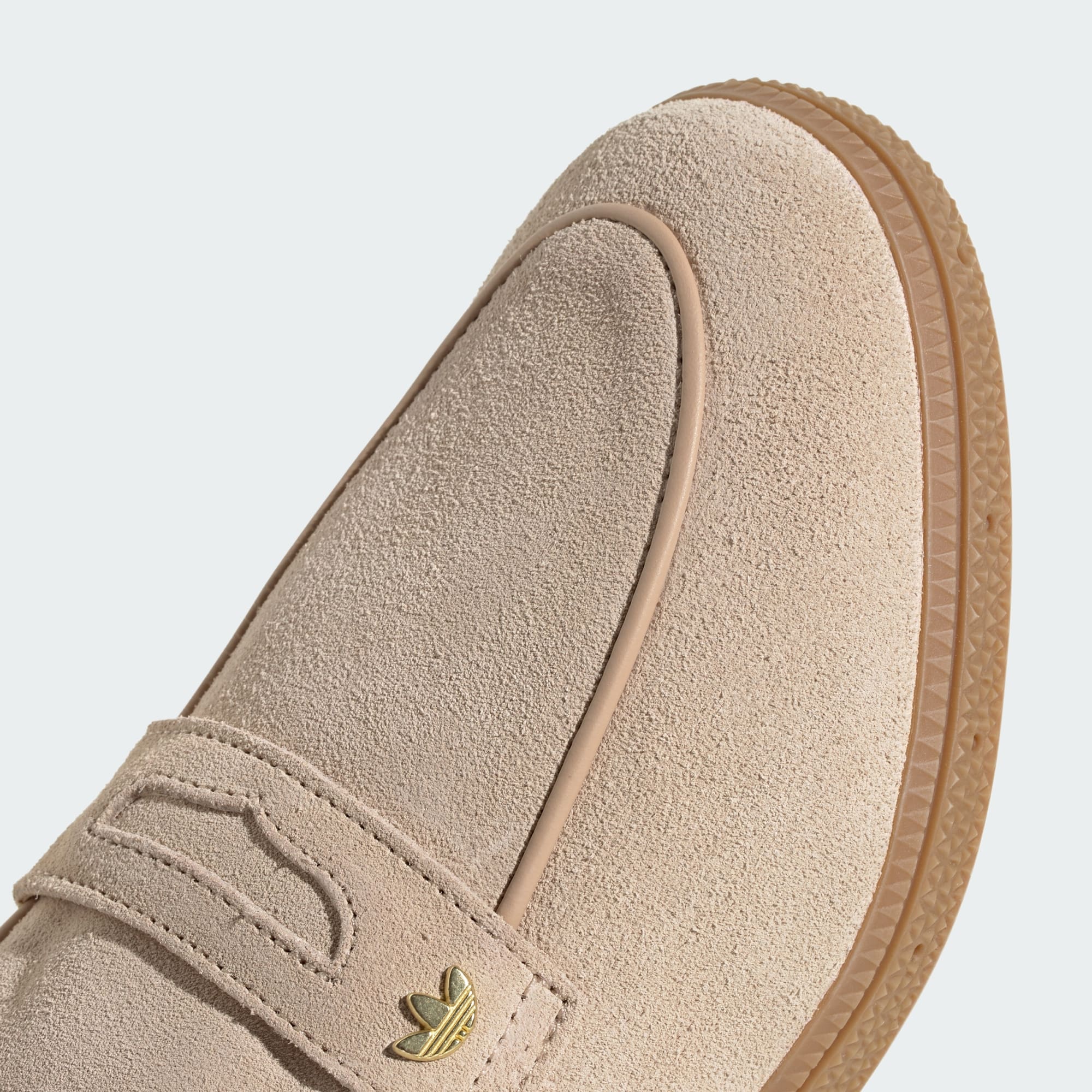 adidas Handball Spezial Loafer Magic Beige, suede and Spezial Trefoil tongue detail