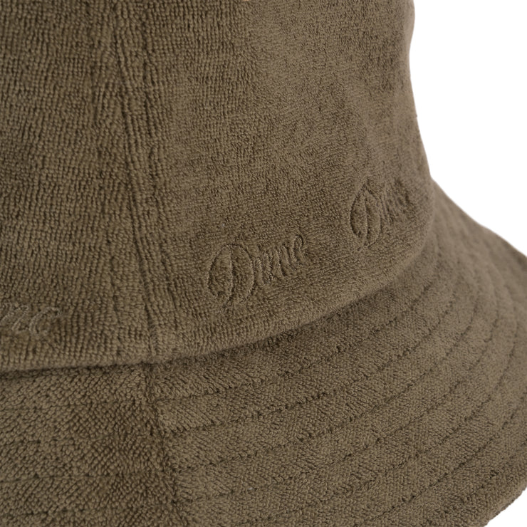 Dime | Terry Cloth Bucket Hat Olive - Gallery Streetwear