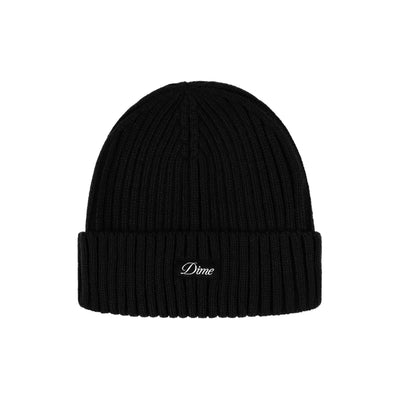 Dime | Cursive Fold Beanie Black - Gallery Streetwear