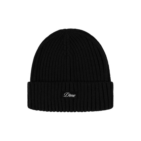 Dime | Cursive Fold Beanie Black - Gallery Streetwear