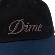 Dime | Cursive Low Pro Cap Black/Midnight - Gallery Streetwear