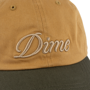 Dime | Cursive Low Pro Cap Wheat/Green - Gallery Streetwear