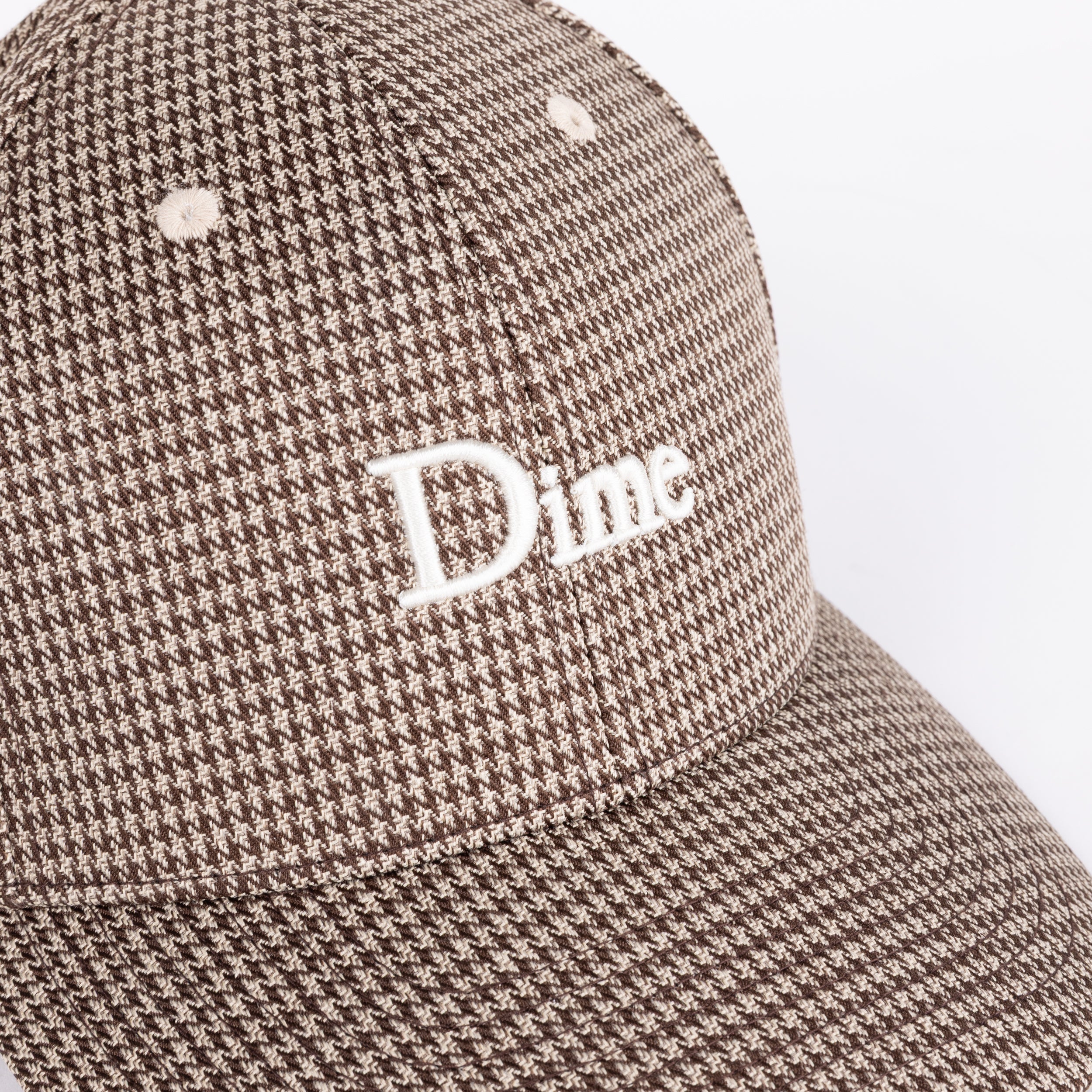 Dime MTL Classic Houndstooth Low Pro Cap Camel — detail
