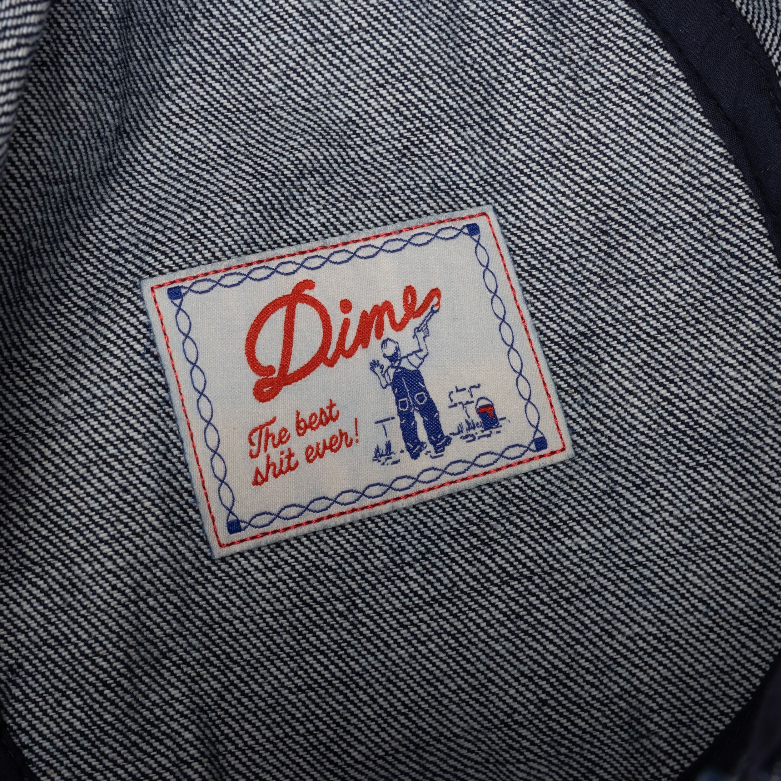 Dime MTL Denim Painter Cap Indigo — detail