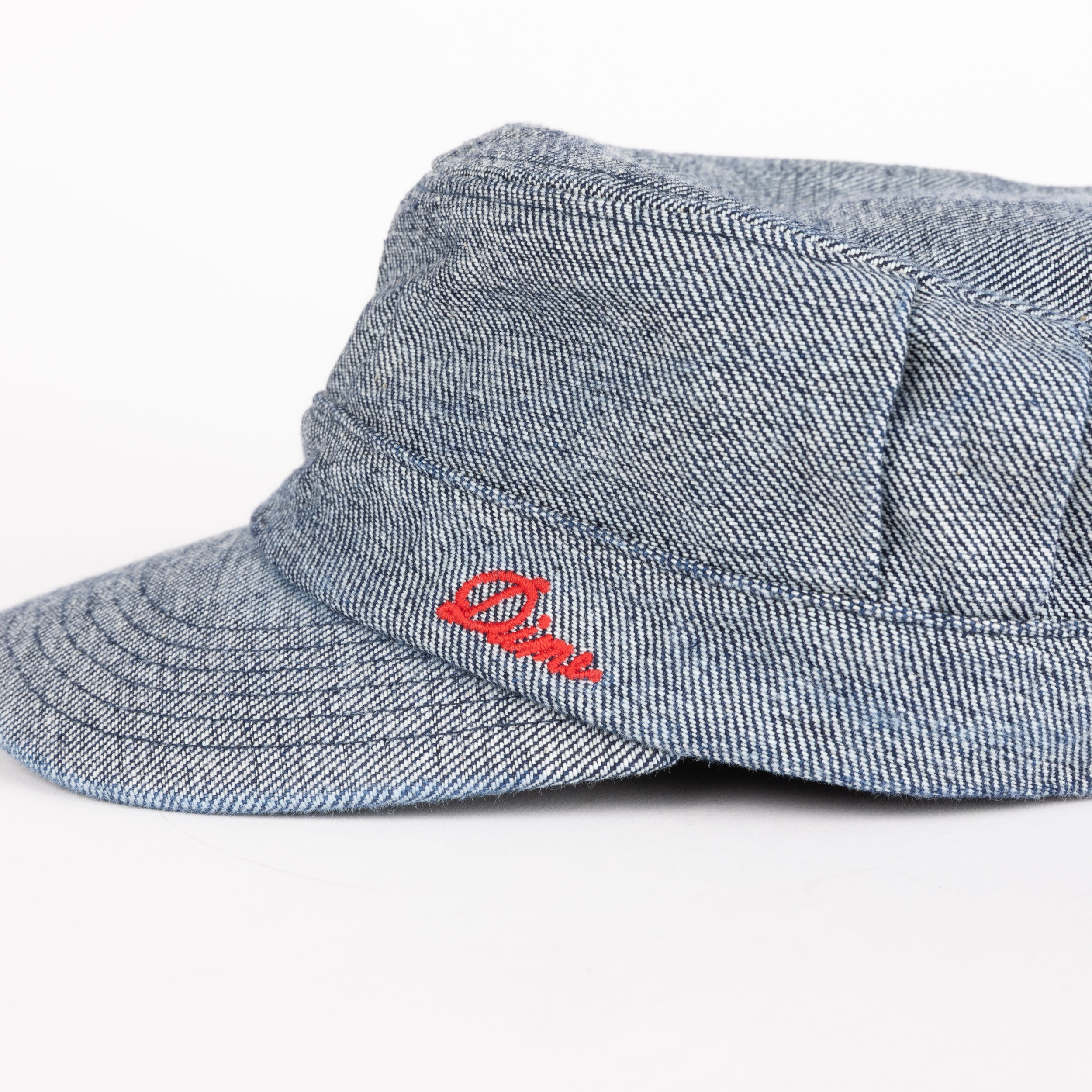 Dime MTL Denim Painter Cap Reversed Indigo — detail