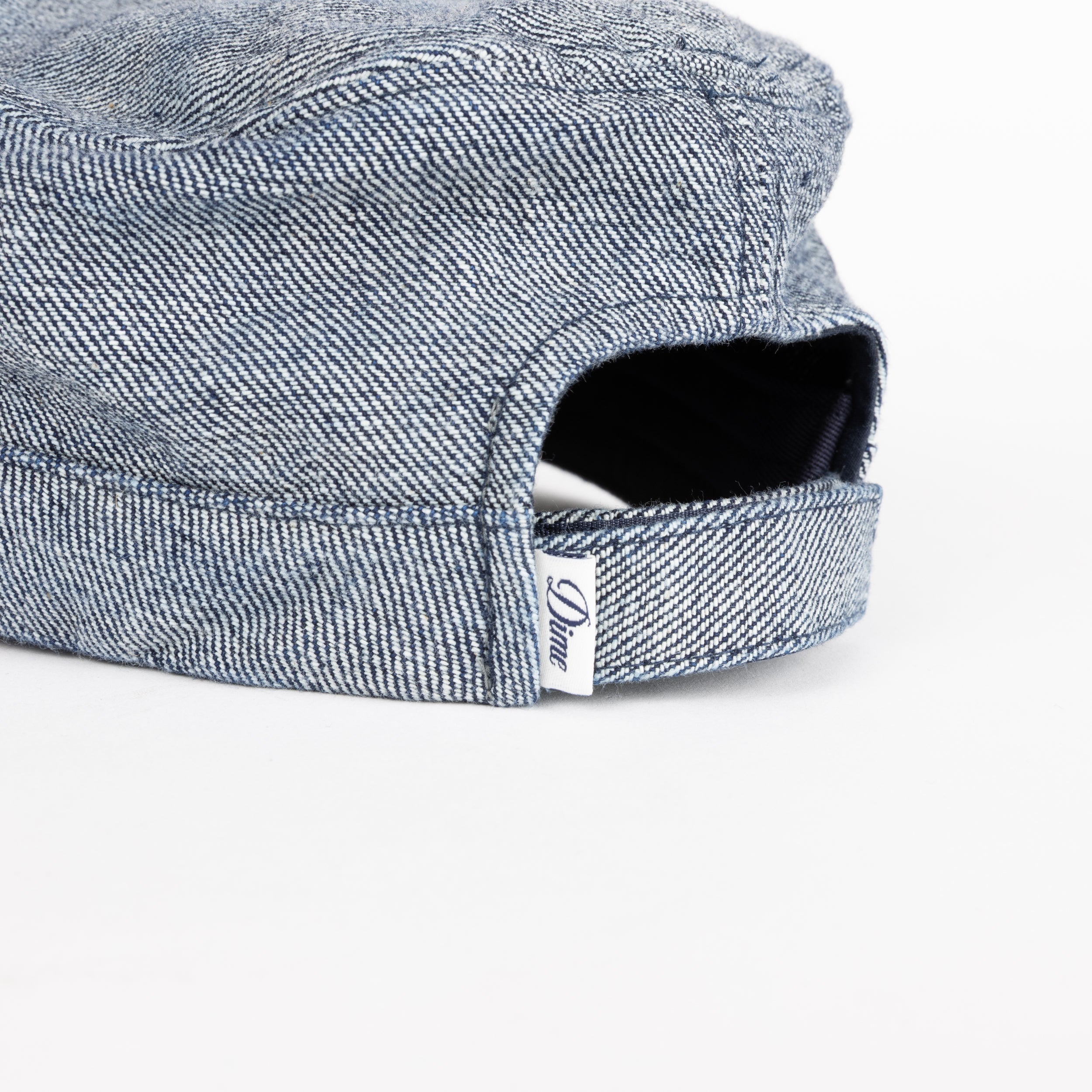 Dime MTL Denim Painter Cap Reversed Indigo — detail