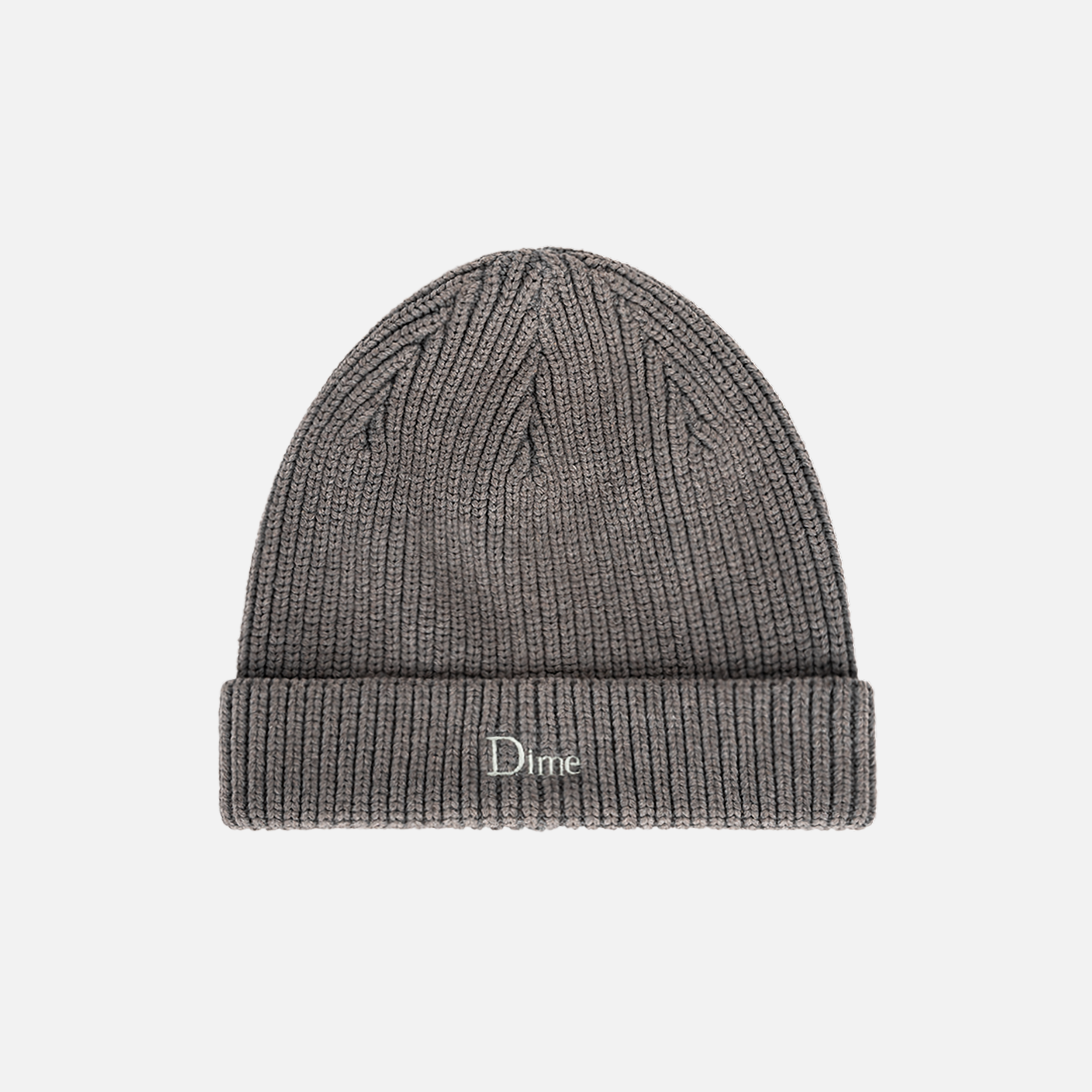 Dime MTL Rib Fold Beanie Dark Gray — product shot