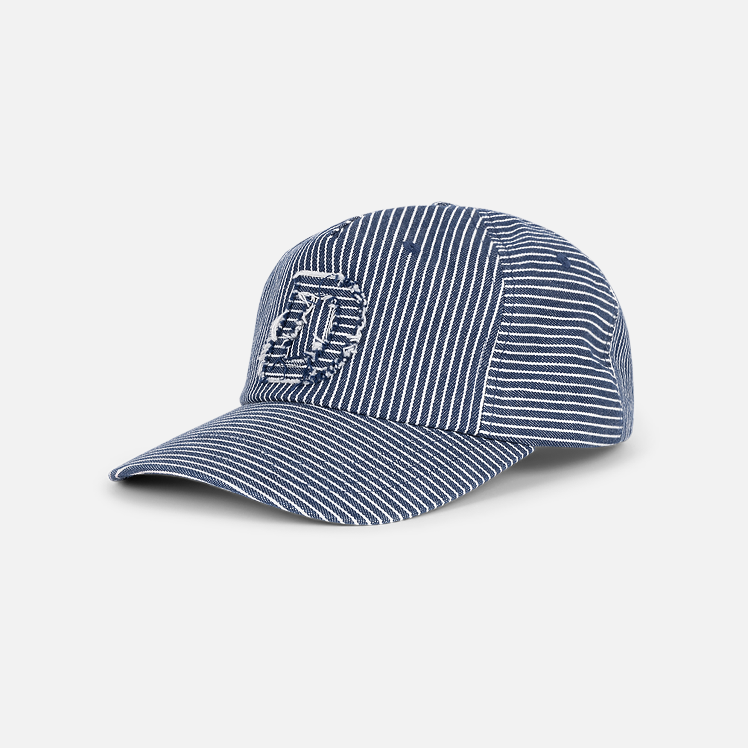 Dime MTL Striped Worker Cap Navy — product shot