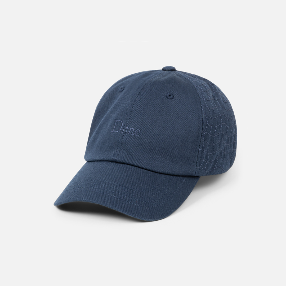 Dime MTL Classic Low Pro Cap in Navy, front view with embroidered logo