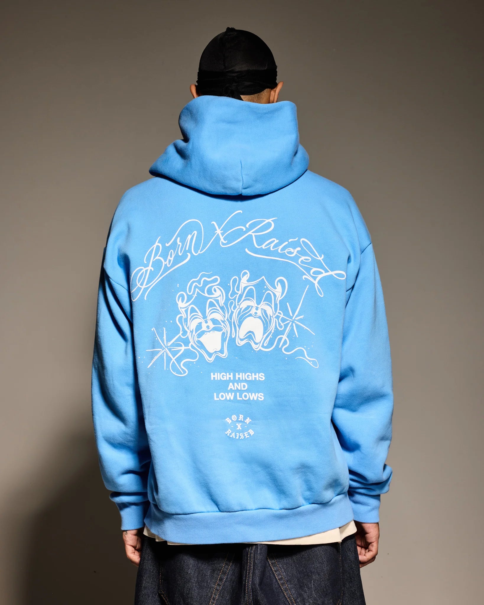 Born X Raised High Highs & Low Lows Hoodie Blue