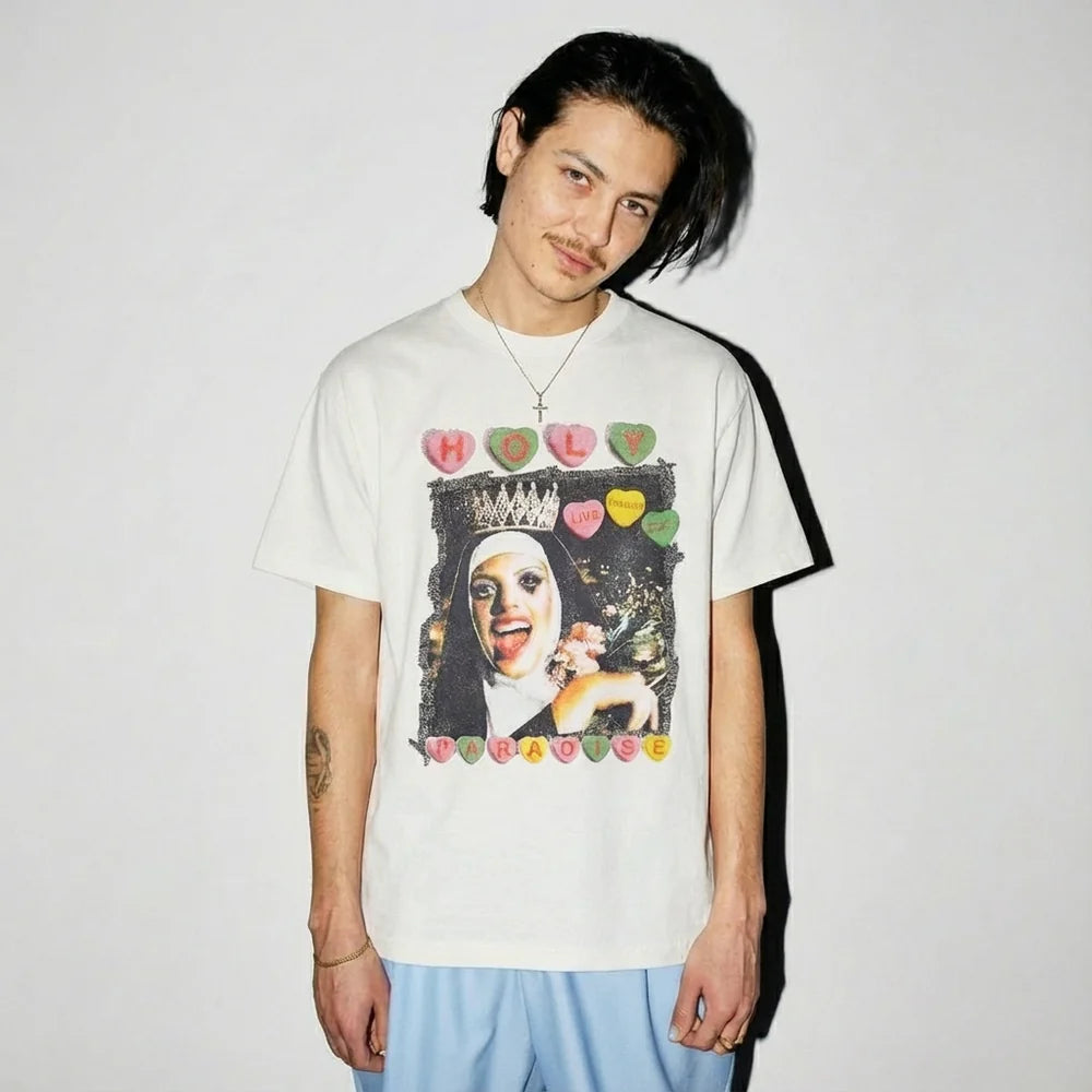 Paradise NYC Holy Live Through Death Tee White