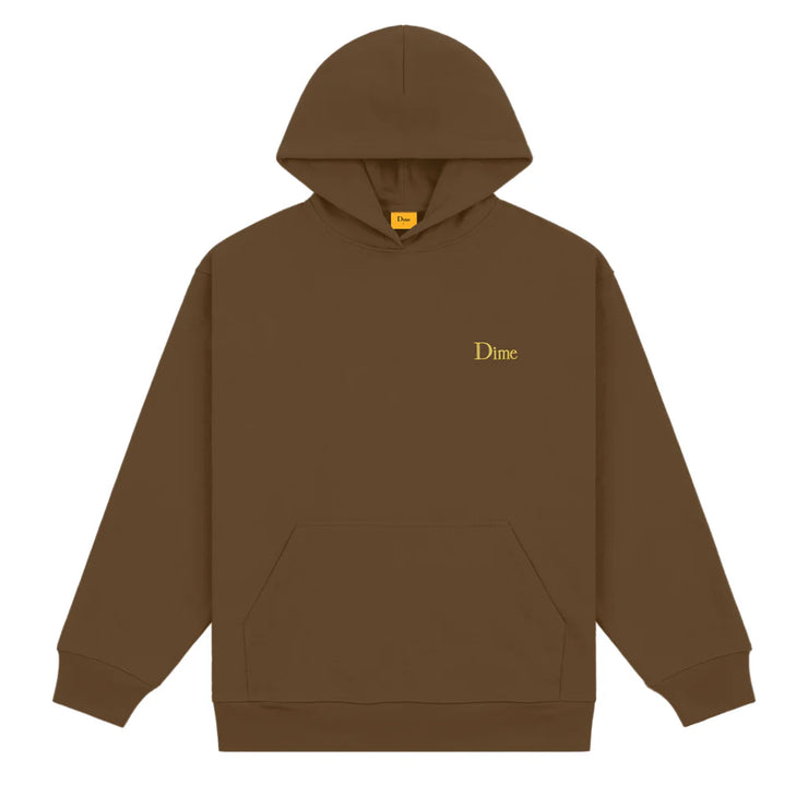 Dime | Small logo Hoodie Sepia