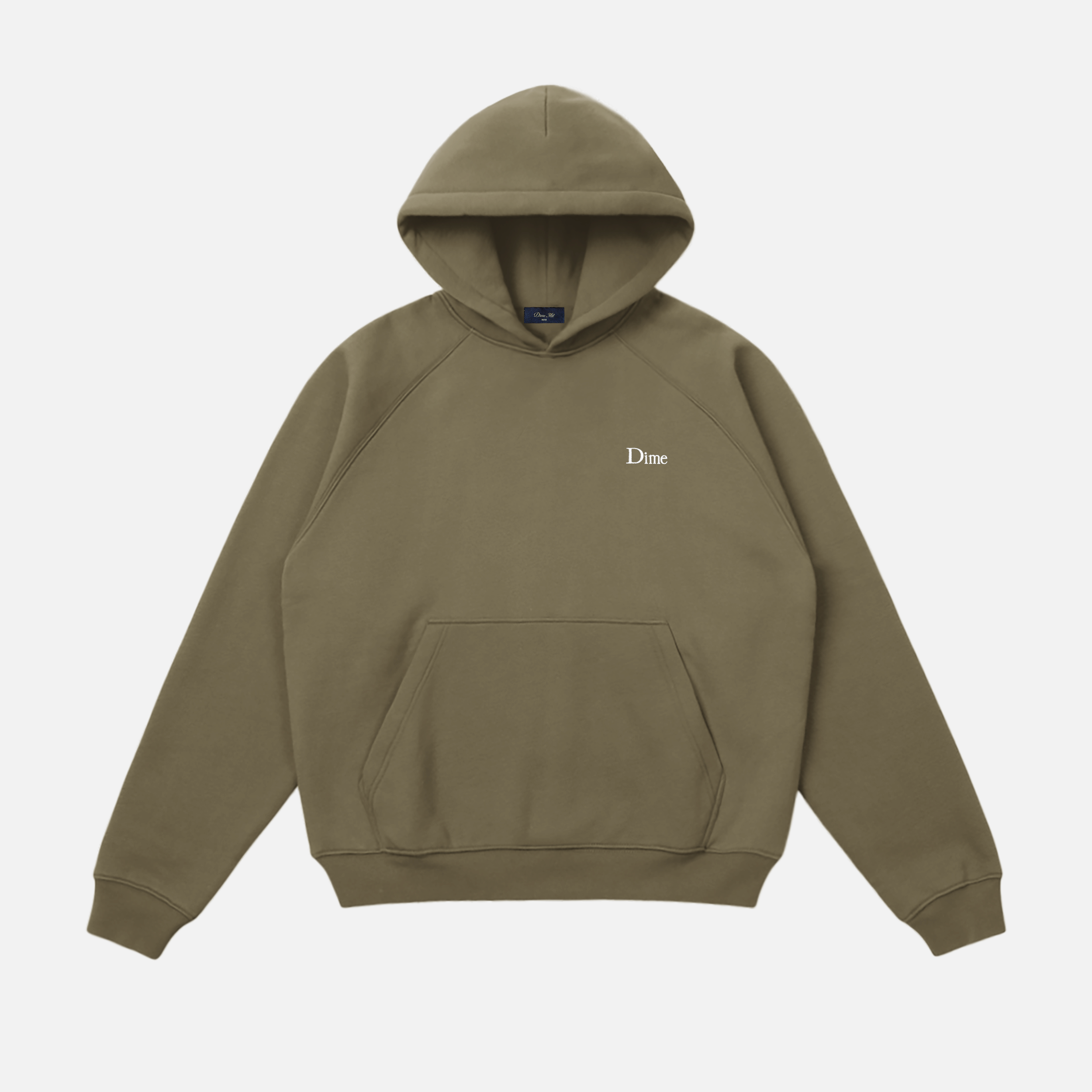 Dime MTL Classic Small Logo Hoodie Ivy Green — product shot