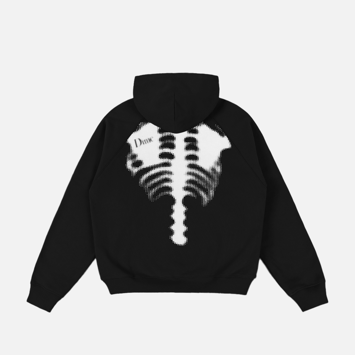 Dime MTL Spinal Zip Hoodie Black — product shot