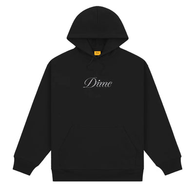 Dime | Cursive Terry Hoodie Black - Gallery Streetwear