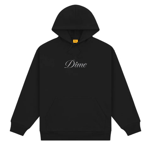 Dime | Cursive Terry Hoodie Black - Gallery Streetwear