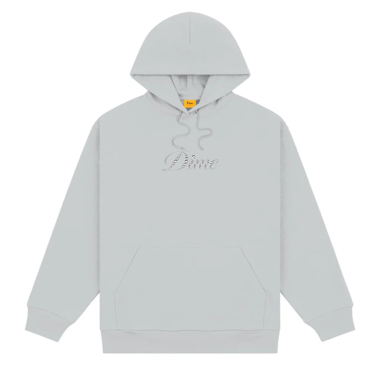 Dime | Icy cursive hoodie - Stone silver - Gallery Streetwear