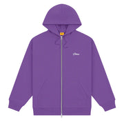 Dime | Cursive zip hoodie - Purple - Gallery Streetwear