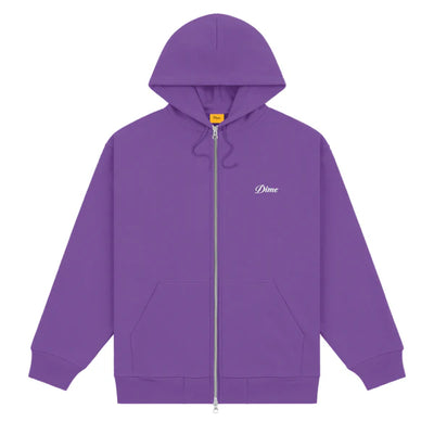 Dime | Cursive zip hoodie - Purple - Gallery Streetwear