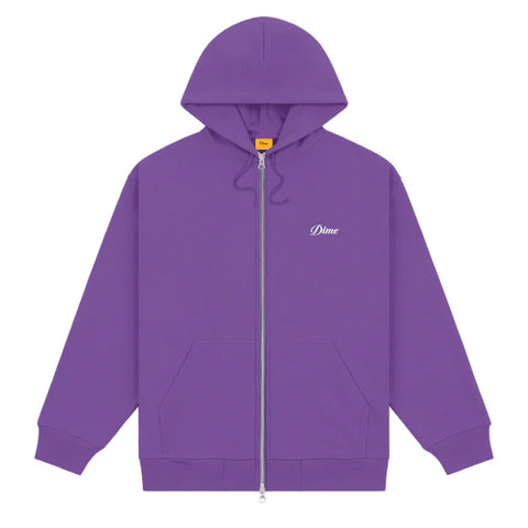 Dime | Cursive zip hoodie - Purple - Gallery Streetwear