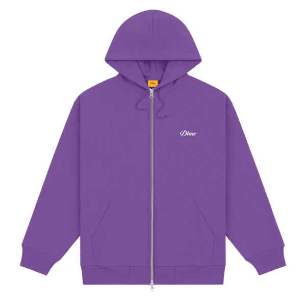 Dime | Cursive zip hoodie - Purple - Gallery Streetwear