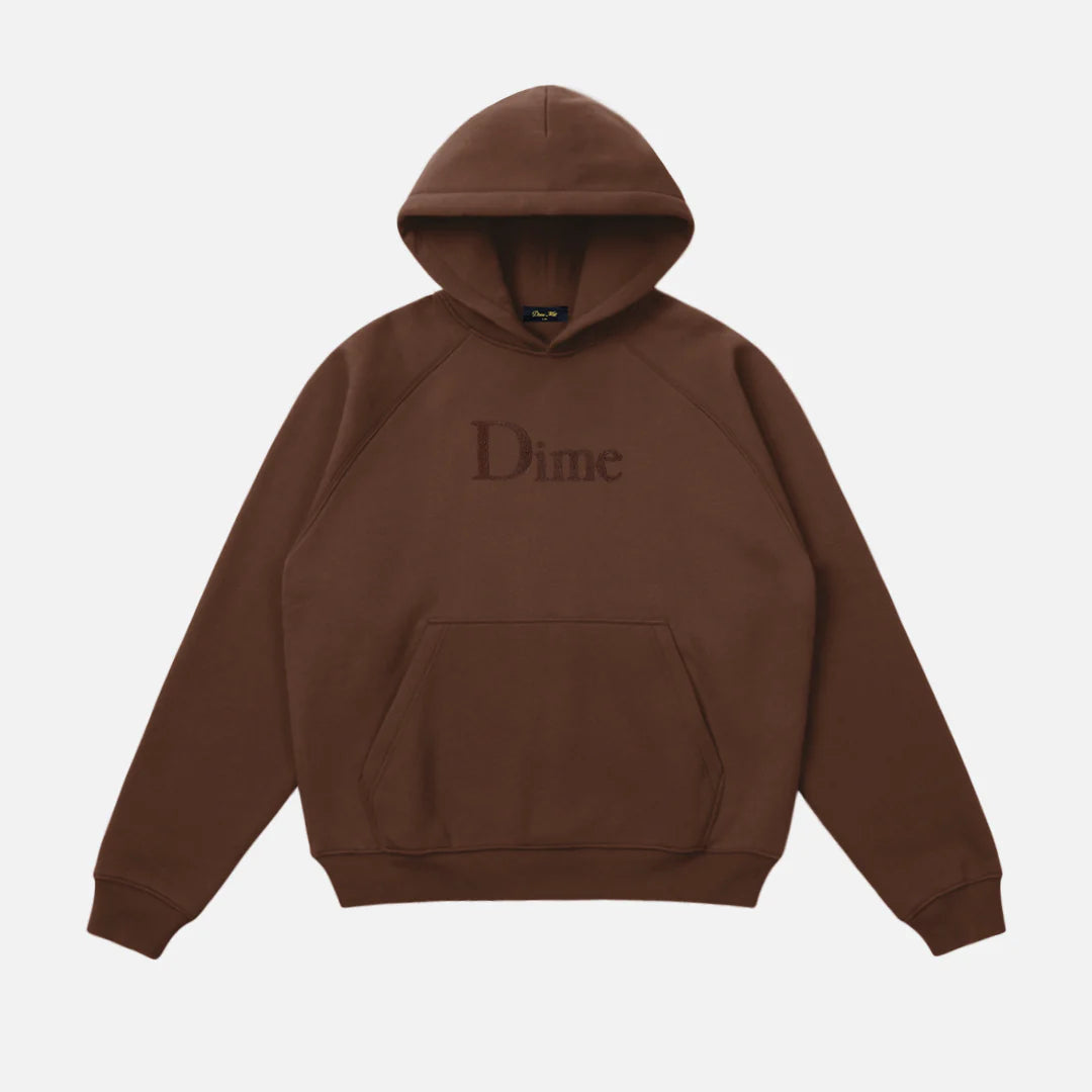 Dime MTL Classic Logo Hoodie Brown