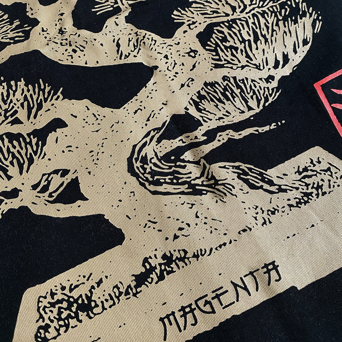 Magenta Bonsai Tee Black