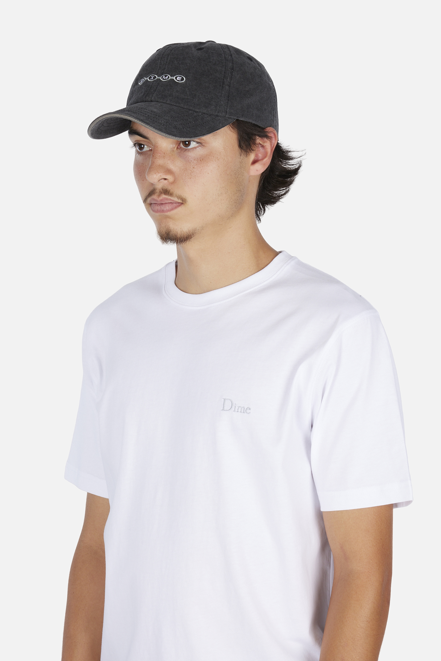 Dime MTL Space Low Pro Cap Black Washed — worn by model